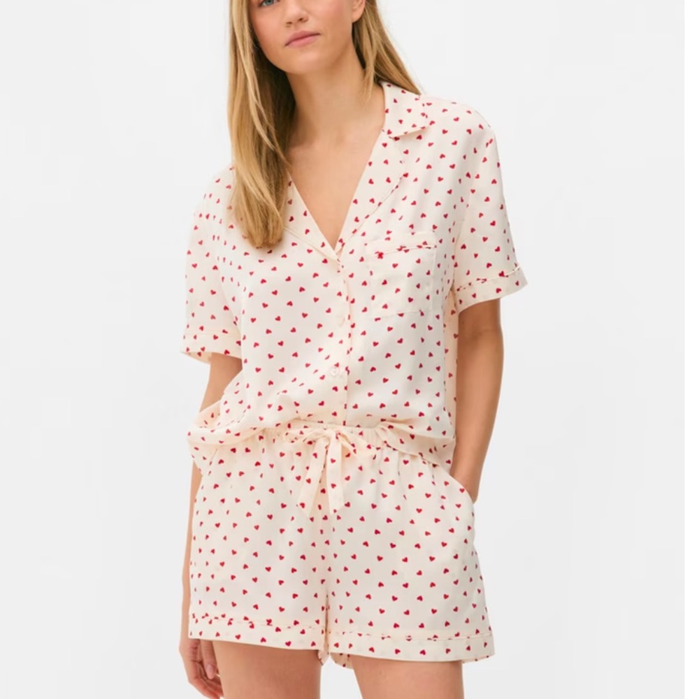 Primark Valentines satin pajamas size medium